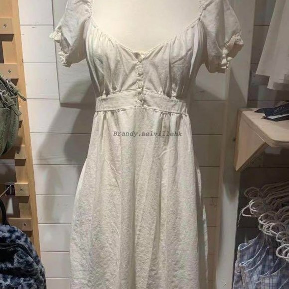 Brandy Melville Dresses & Skirts - brandy melville blair cotton dress in pale yellow cream